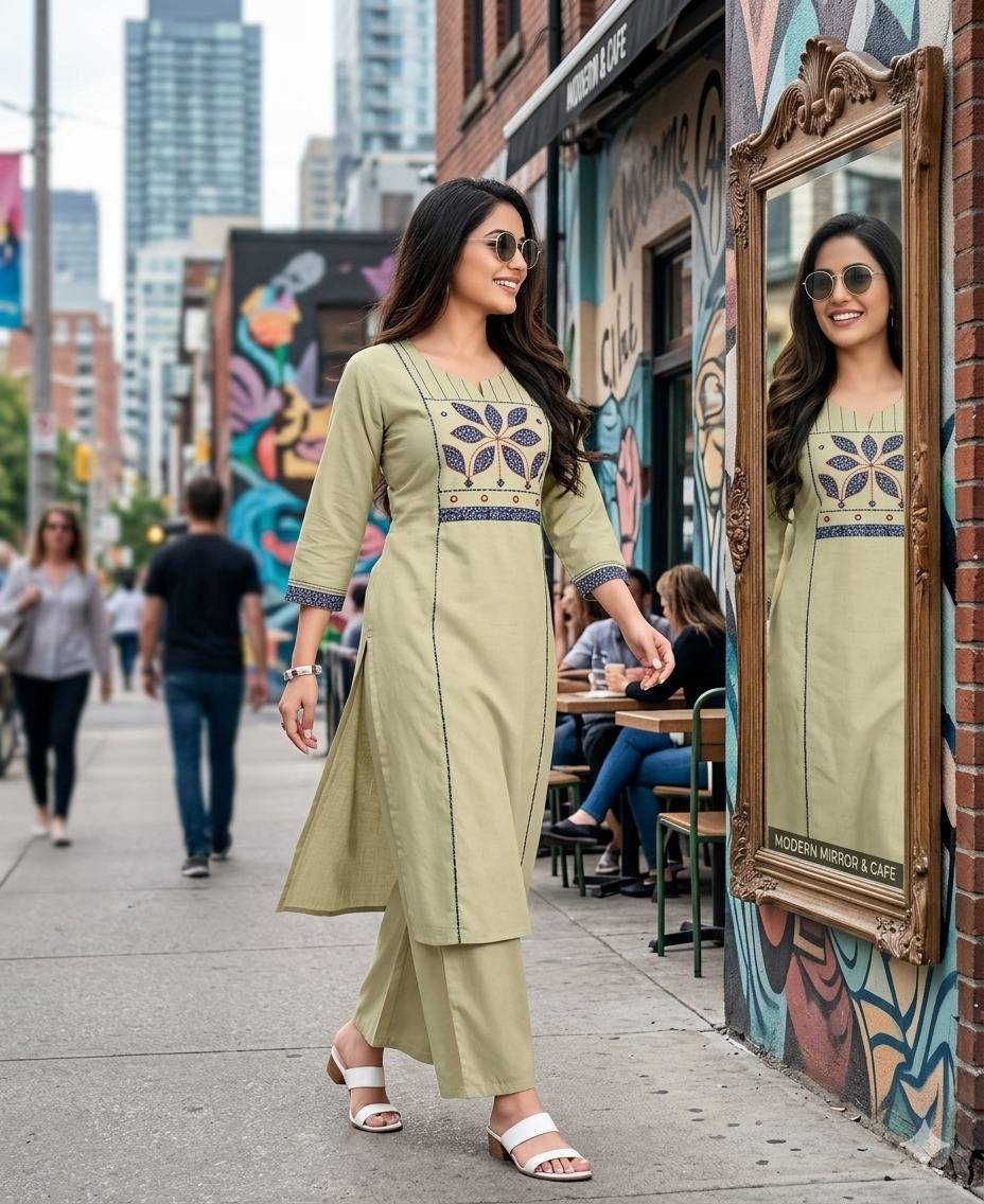 MIRROR By Kaamiri Tree 1001 To 1006 Series Beautiful Festive Suits Colourful Premium Bloom Cotton  Co-ord sets At Wholesale Price